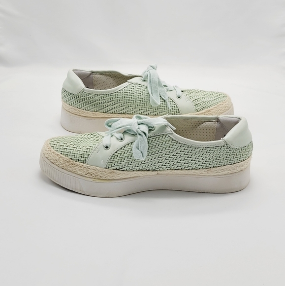 3/$25 🍓 Franco Sarto teal color chunky wedge shoes size 10M - Picture 6 of 8